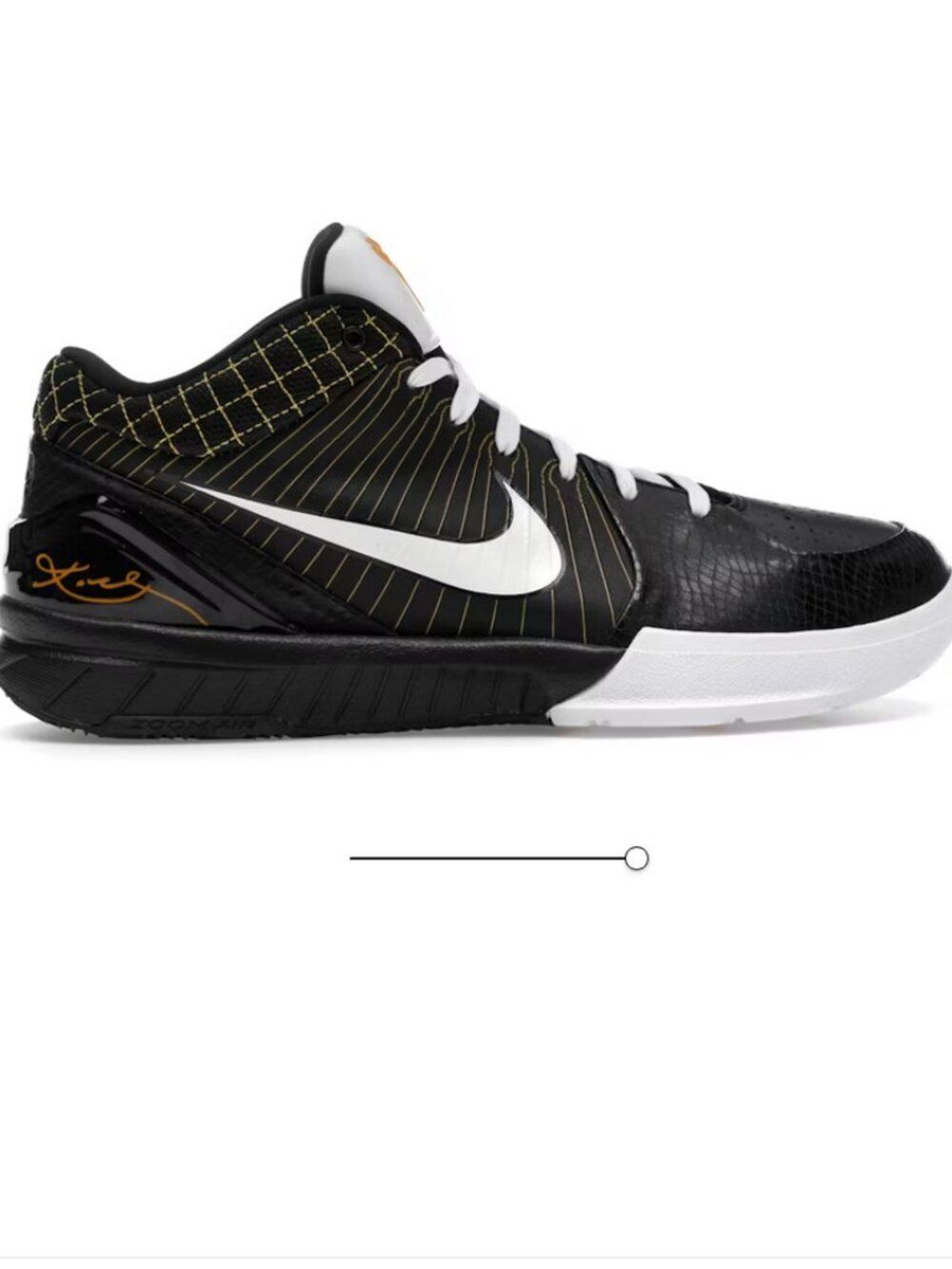 Nike Kobe 4 IV Del Sol Black Marigold White Size 13 US Mens 47.5 EUR 12 UK Nice